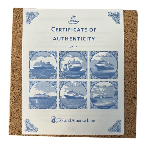 Holland America Line Ceramic Tile Coaster – Royal Goedewaagen – Zuiderdam, Ooste - Picture 4 of 6